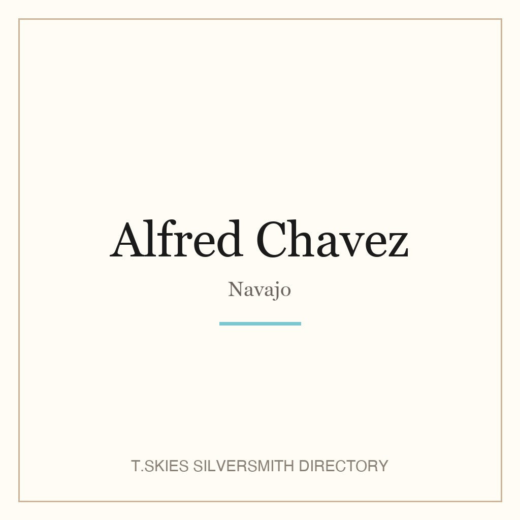 Name-card for Alfred Chavez (Navajo)