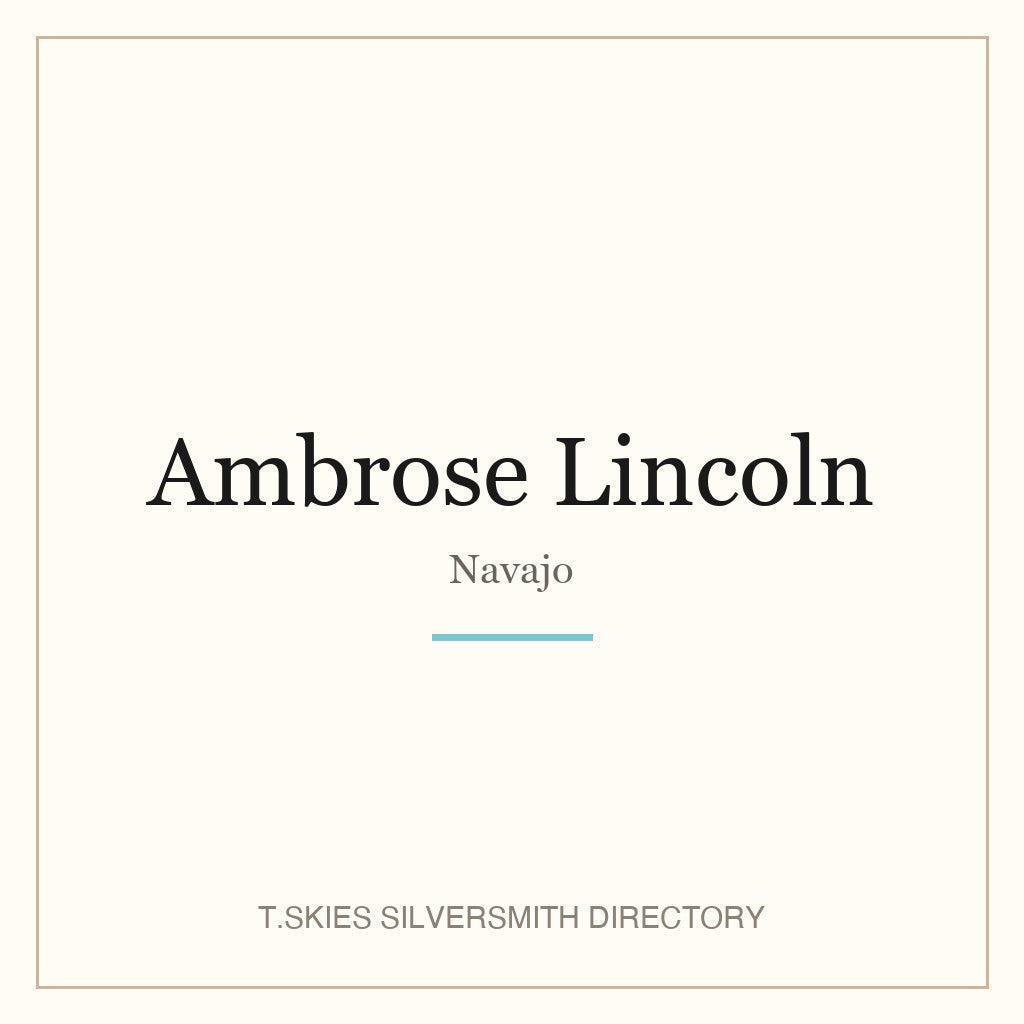 Name-card for Ambrose Lincoln (Navajo)