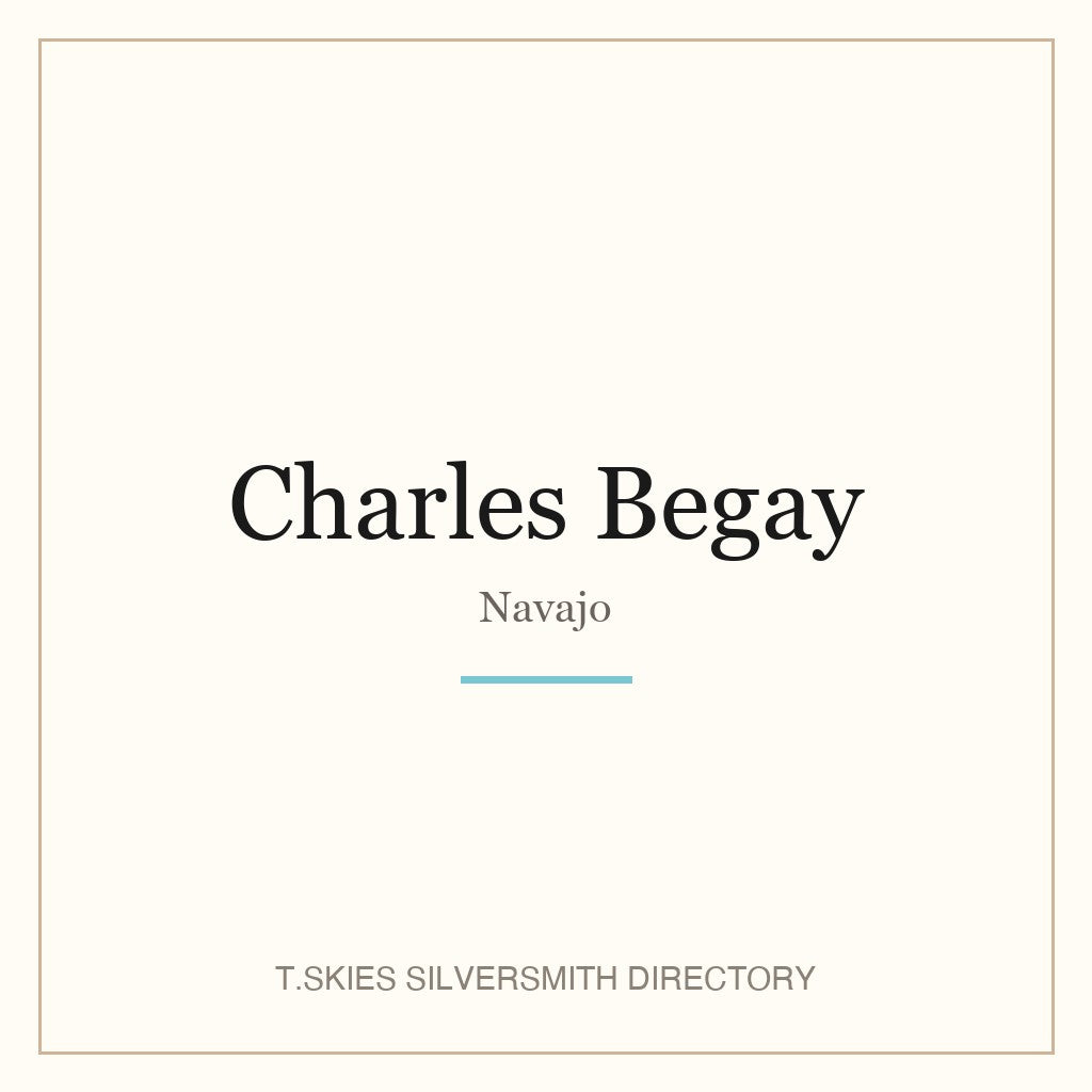 Name-card for Charles Begay (Navajo)