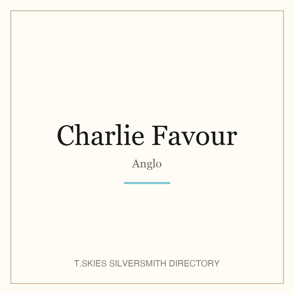 Name-card for Charlie Favour (Anglo silversmith) — T.Skies Silversmith Directory