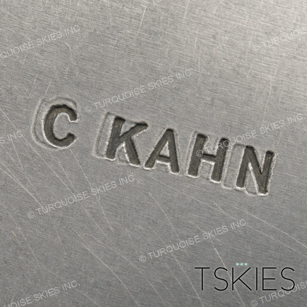 Documented sterling silver hallmark of Chester Kahn, Navajo silversmith - Native American maker's mark