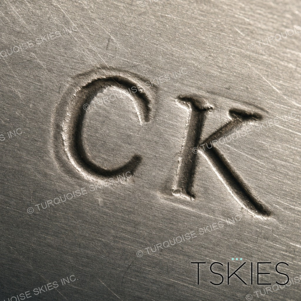 Documented sterling silver hallmark of Curtis Kucate, Zuni silversmith - Native American maker's mark