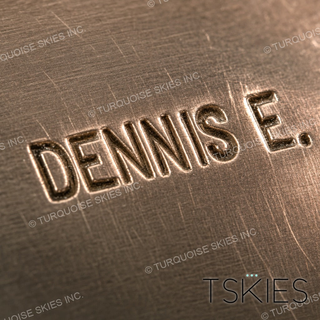 Documented sterling silver hallmark of Dennis Edaakie, Zuni silversmith - Native American maker's mark