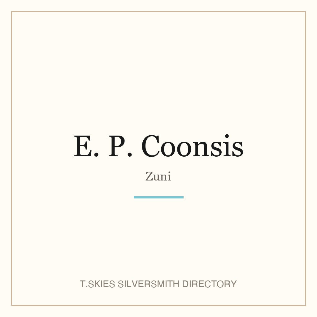 Name-card for E. P. Coonsis (Zuni)