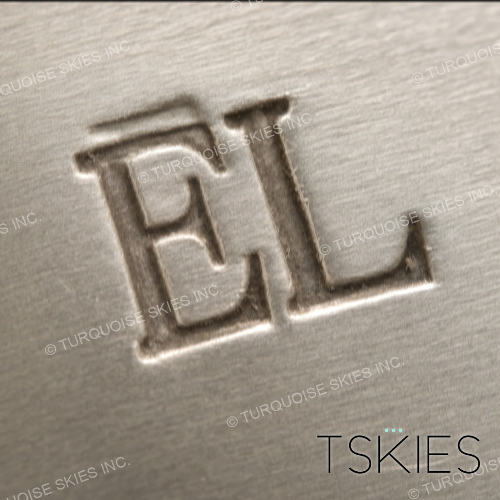 Documented sterling silver hallmark of Ed Lovato, Kewa silversmith - Native American maker's mark