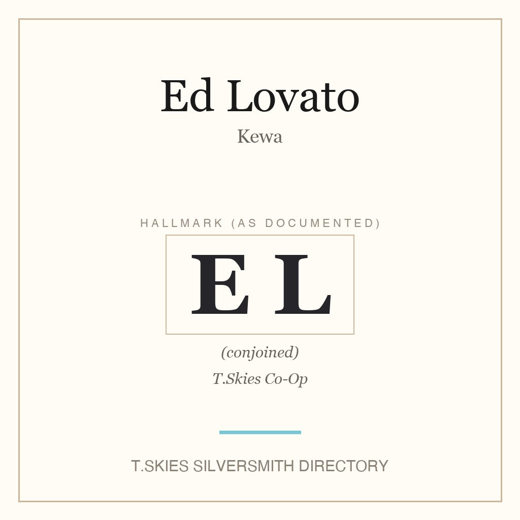 Documented hallmark of Ed Lovato (Kewa)
