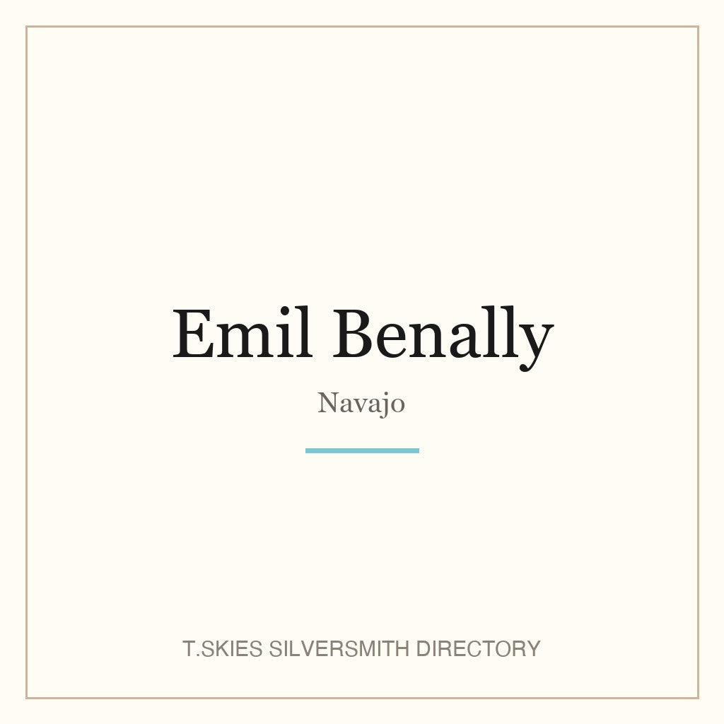 Name-card for Emil Benally (Navajo)