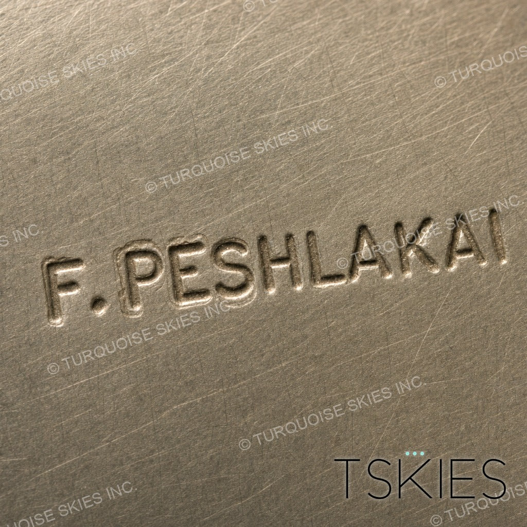 Documented sterling silver hallmark of Frank Peshlakai, Navajo silversmith - Native American maker's mark