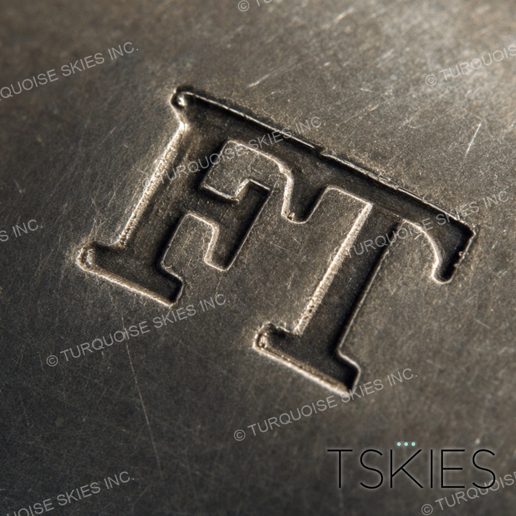 Documented sterling silver hallmark of Fritzen Toledo, Navajo silversmith - Native American maker's mark
