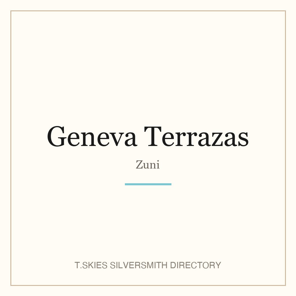 Name-card for Geneva Terrazas (Zuni)