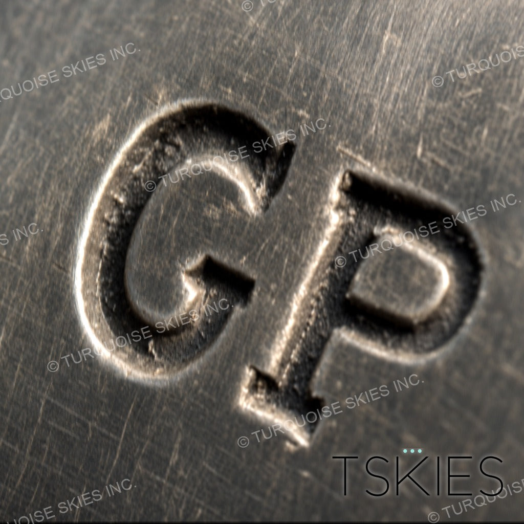 Documented sterling silver hallmark of George Phillips, Hopi silversmith - Native American maker's mark
