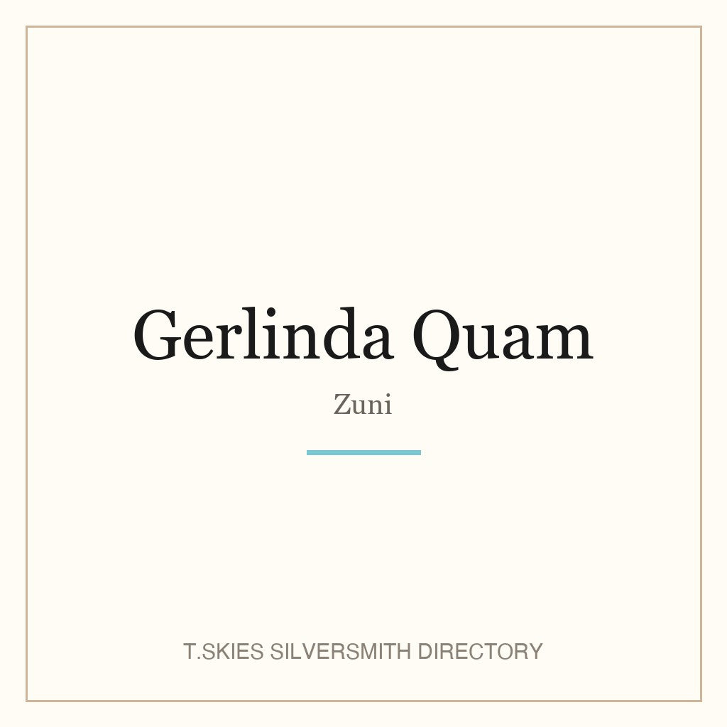 Name-card for Gerlinda Quam (Zuni)