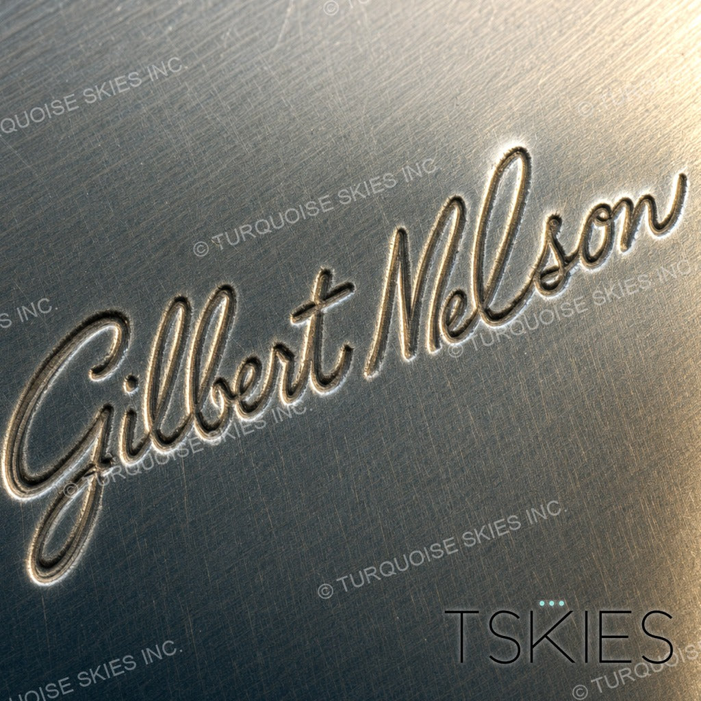 Documented sterling silver hallmark of Gilbert Nelson, Navajo silversmith - Native American maker's mark