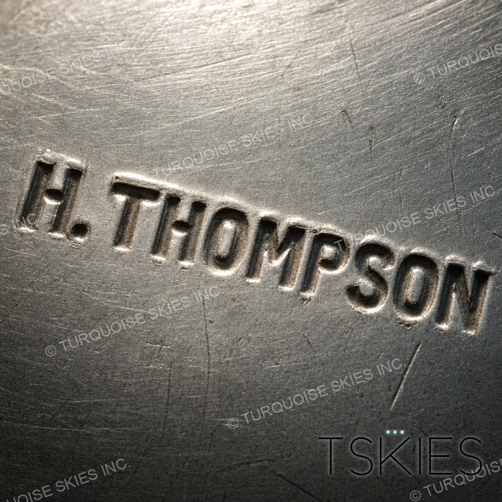 Documented sterling silver hallmark of Hardy Thompson, Navajo silversmith - Native American maker's mark
