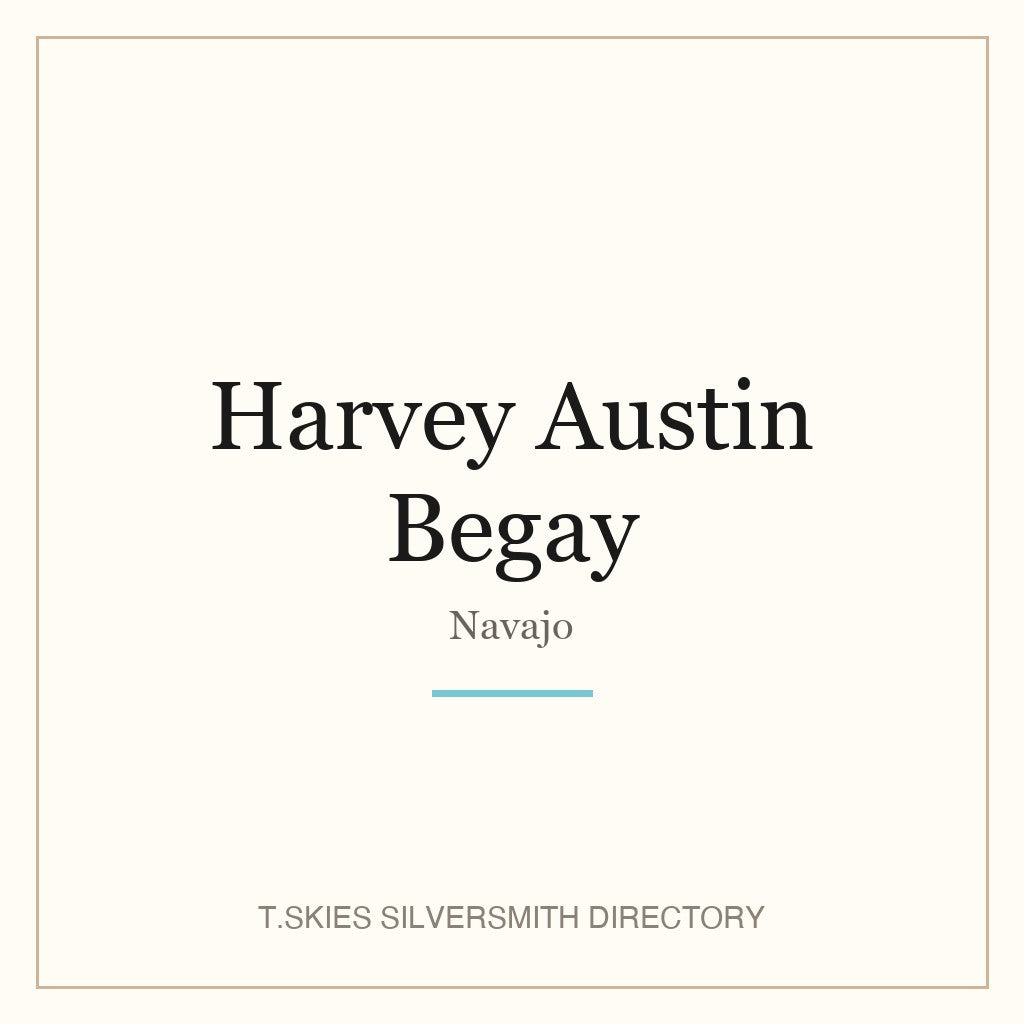 Name-card for Harvey Austin Begay (Navajo)