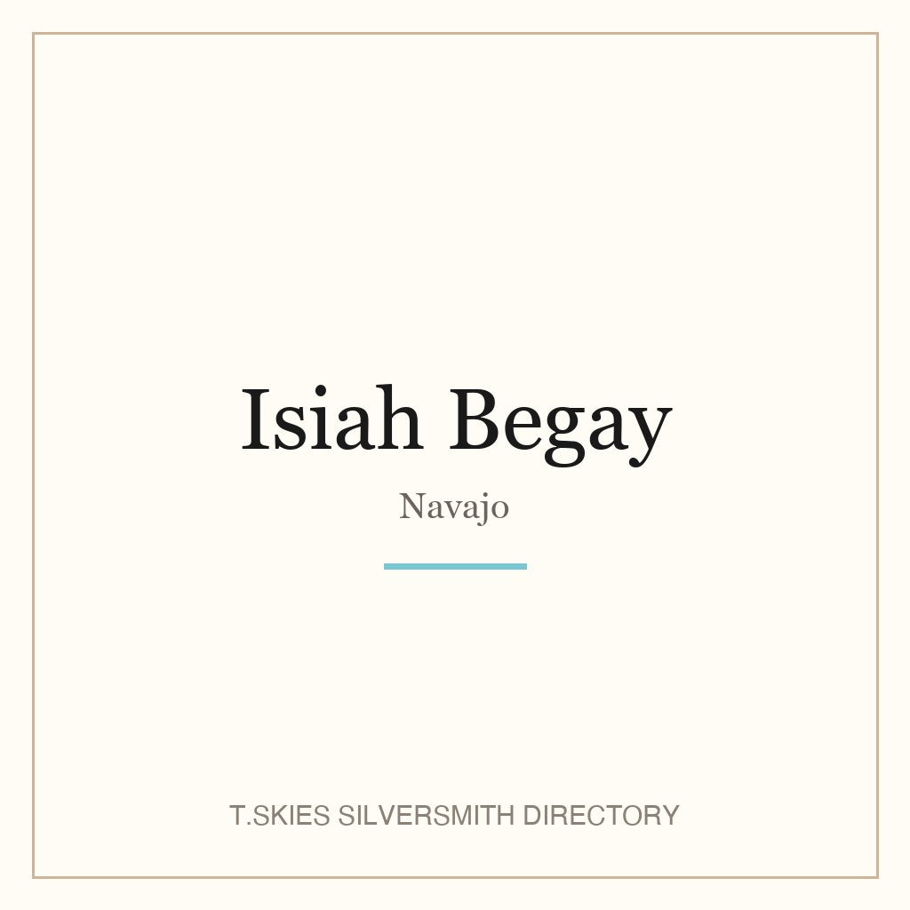 Name-card for Isiah Begay (Navajo)