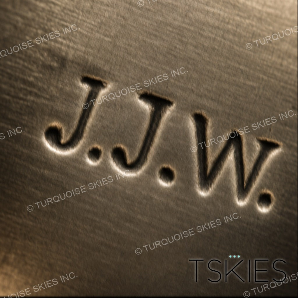 Documented sterling silver hallmark of Jasper Wood - Native American maker's mark