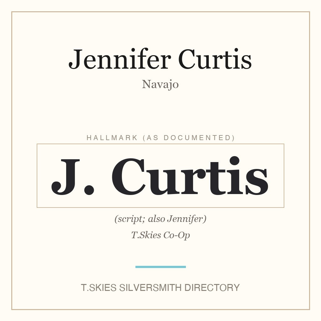 Documented hallmark of Jennifer Curtis (Navajo)