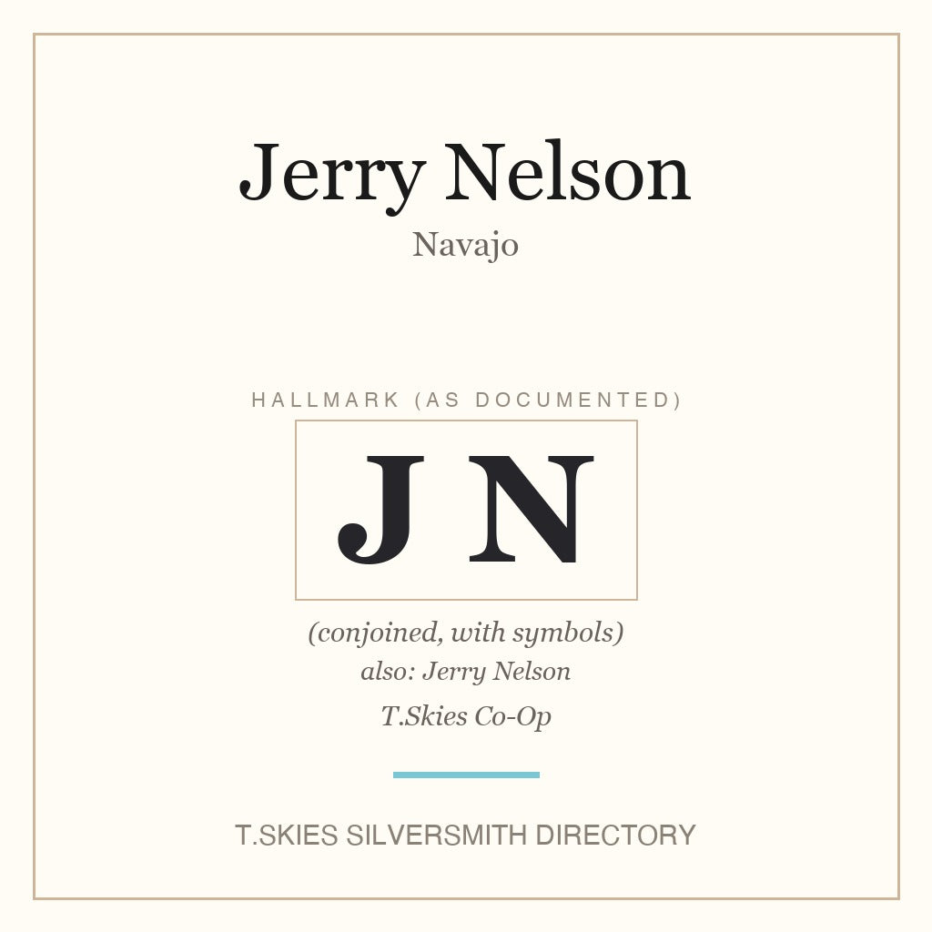 Documented hallmark of Jerry Nelson (Navajo)