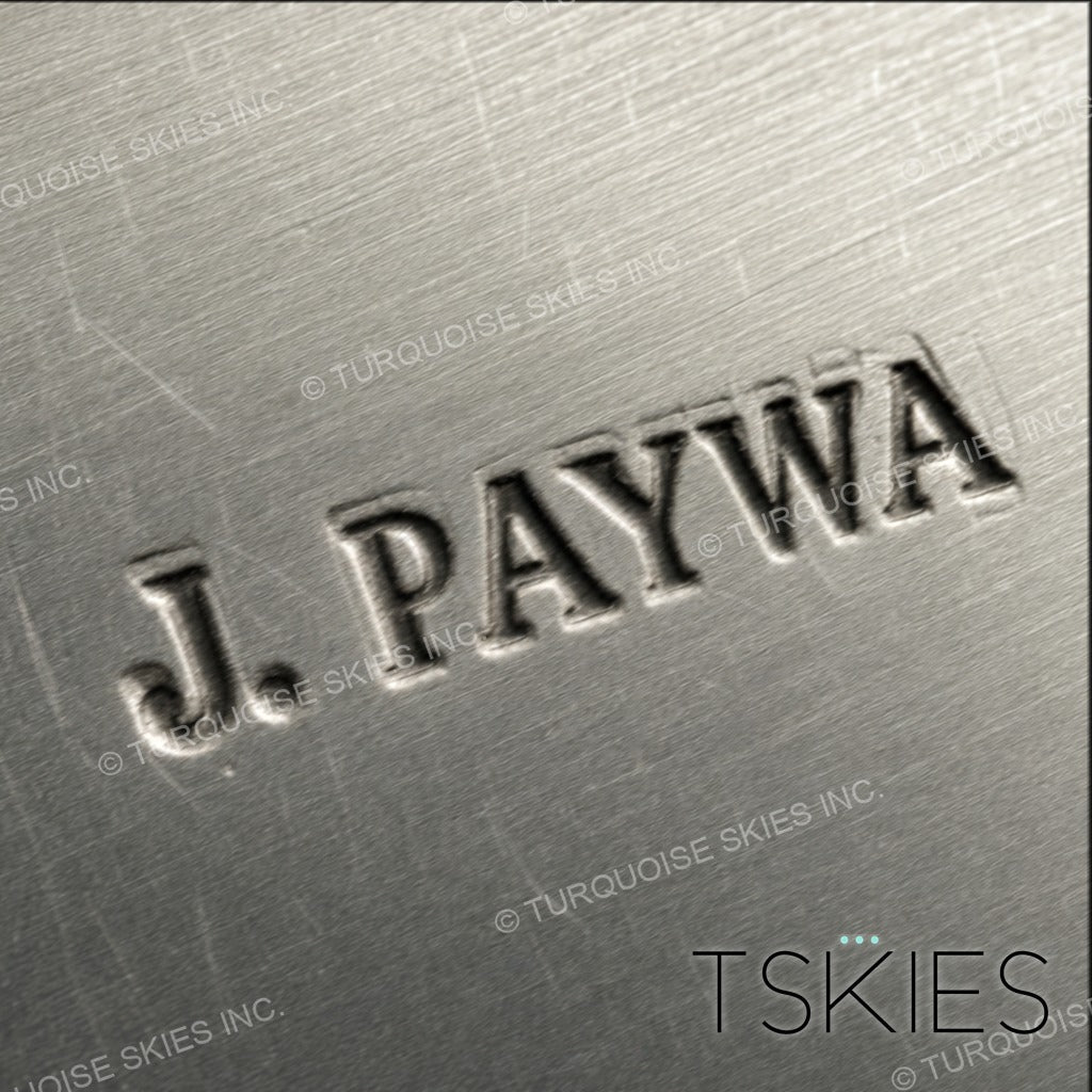 Documented sterling silver hallmark of Jim Paywa, Zuni silversmith - Native American maker's mark