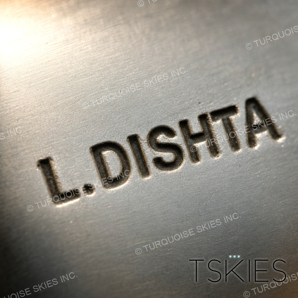 Documented sterling silver hallmark of Lena Dishta, Zuni silversmith - Native American maker's mark