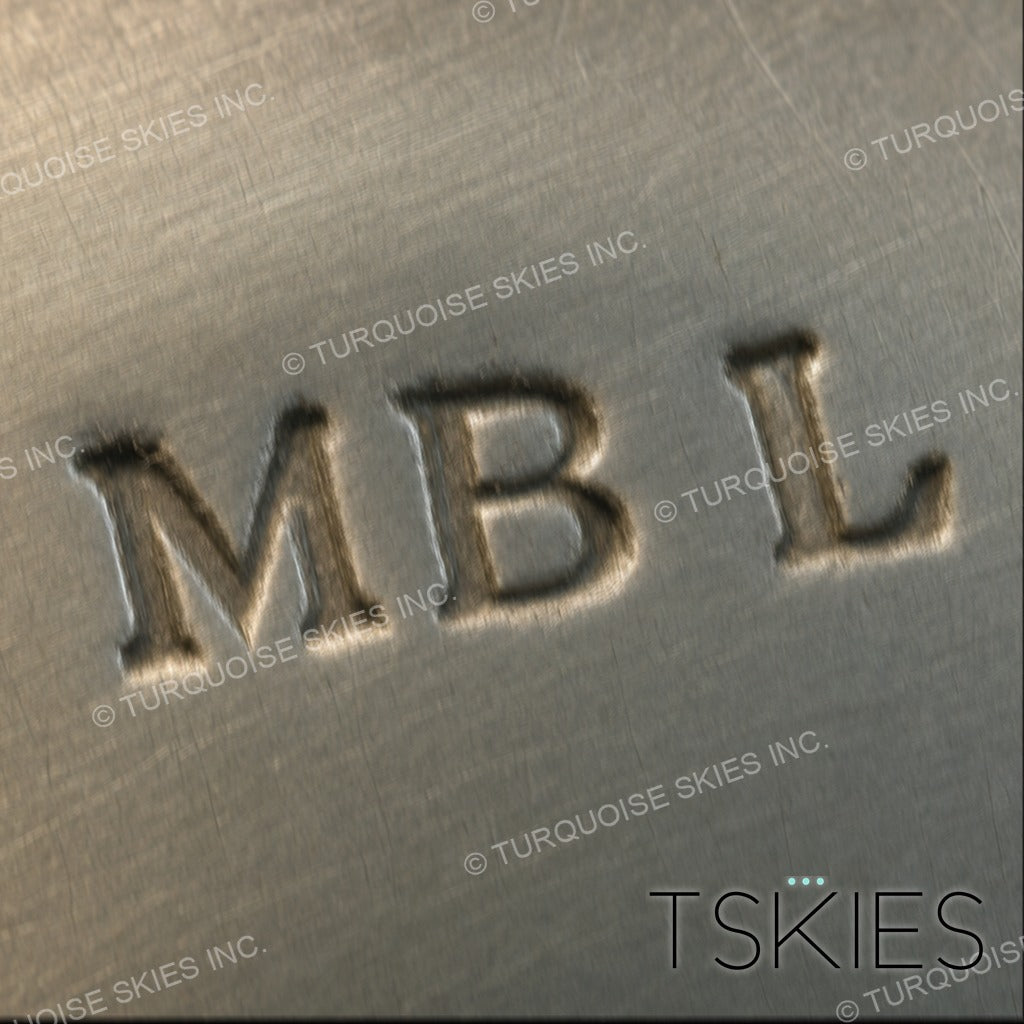 Documented sterling silver hallmark of McBride Lomayestewa, Hopi silversmith - Native American maker's mark