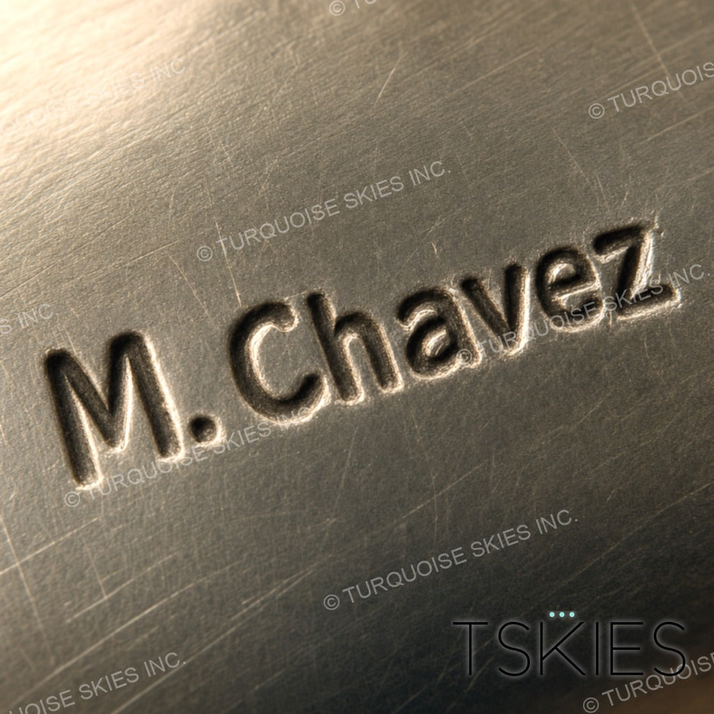 Documented sterling silver hallmark of Michael Chavez, Navajo silversmith - Native American maker's mark