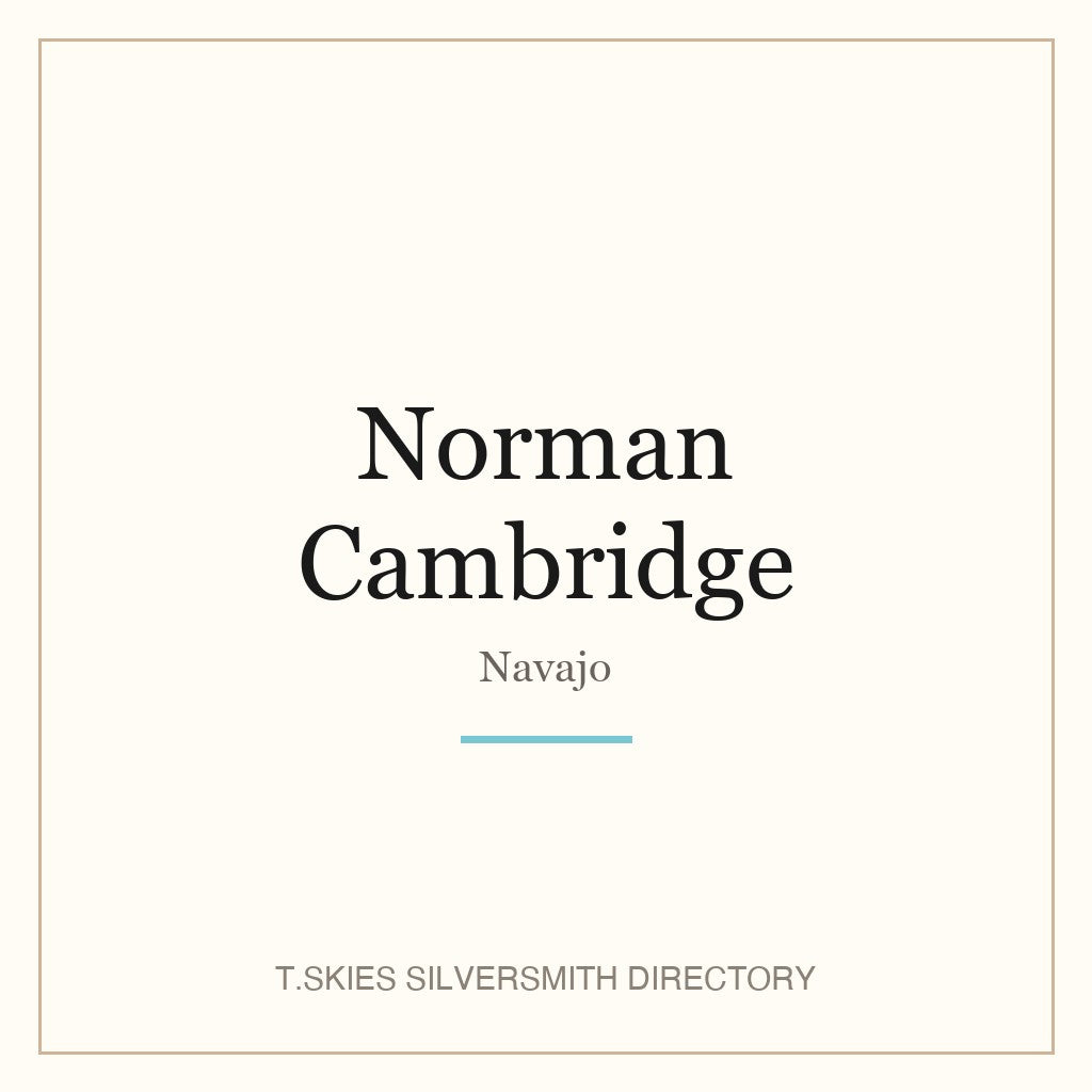 Name-card for Norman Cambridge (Navajo)