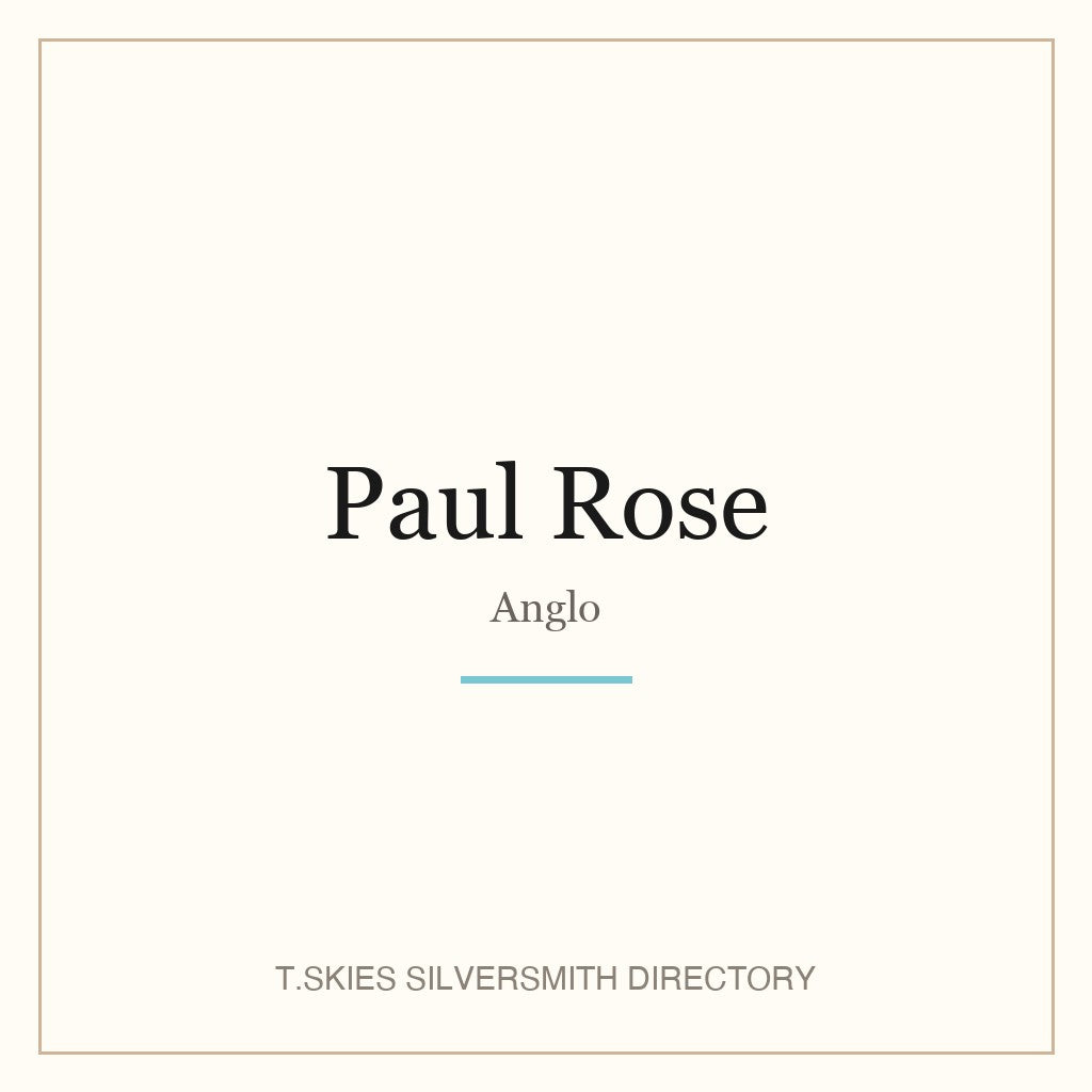 Name-card for Paul Rose (Anglo)