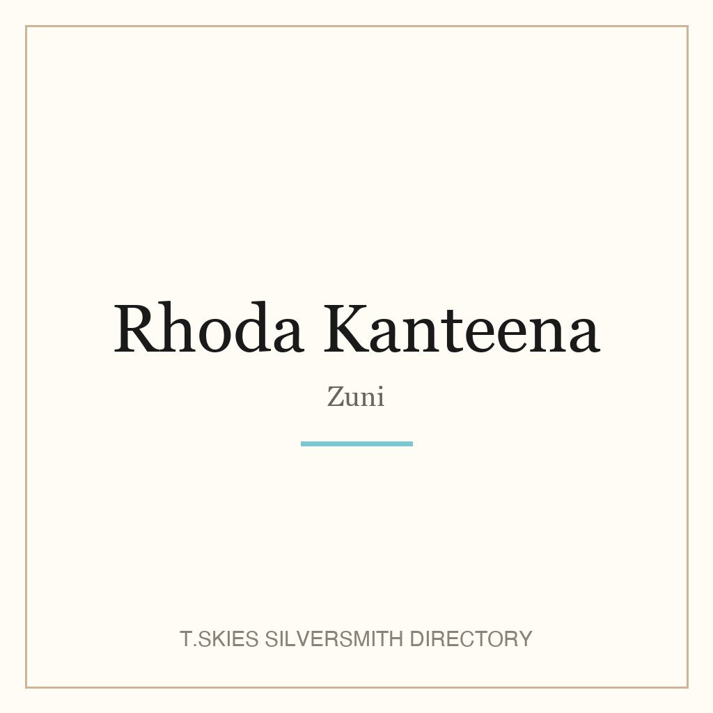 Name-card for Rhoda Kanteena (Zuni)