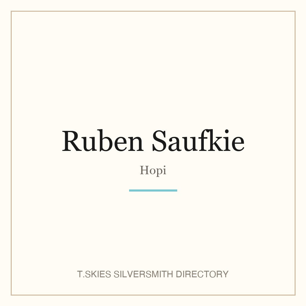 Name-card for Ruben Saufkie (Hopi)
