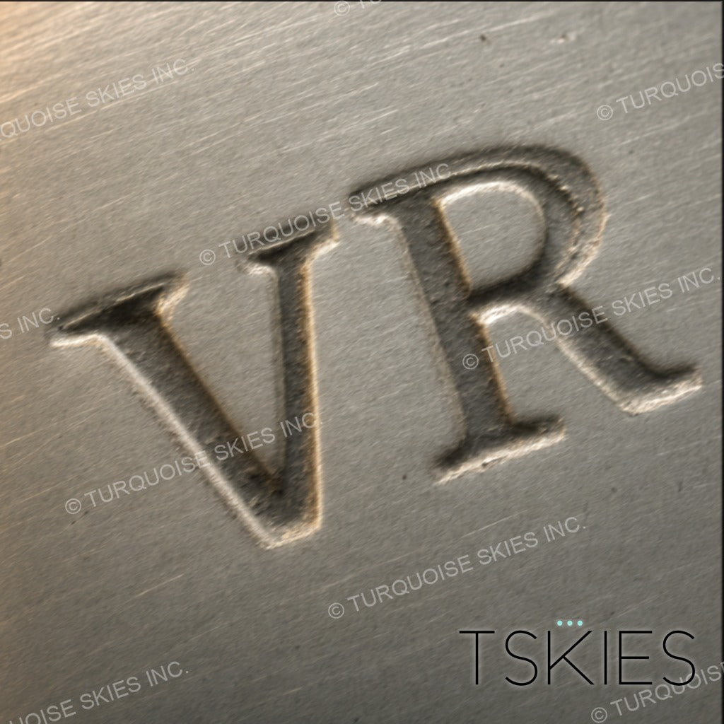 Documented sterling silver hallmark of Virgil Reeder, Navajo silversmith - Native American maker's mark