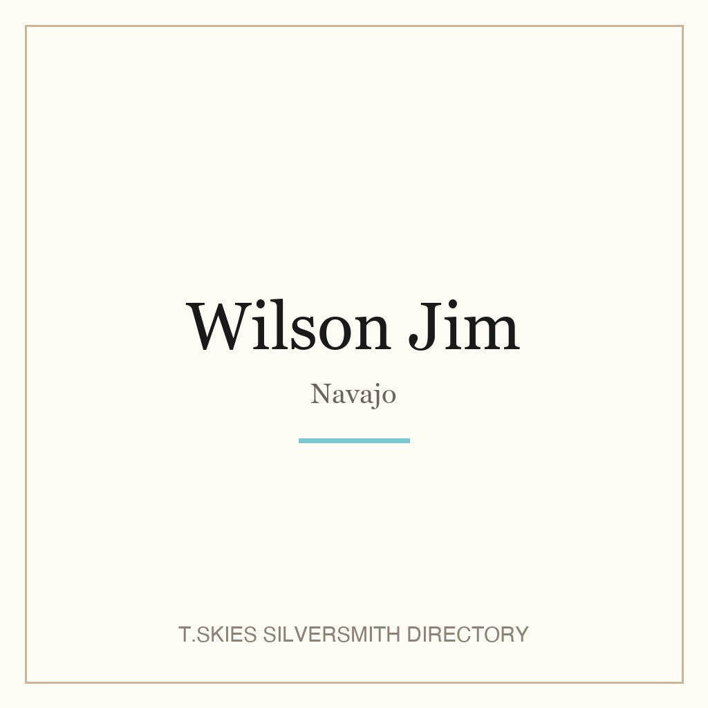 Name-card for Wilson Jim (Navajo)