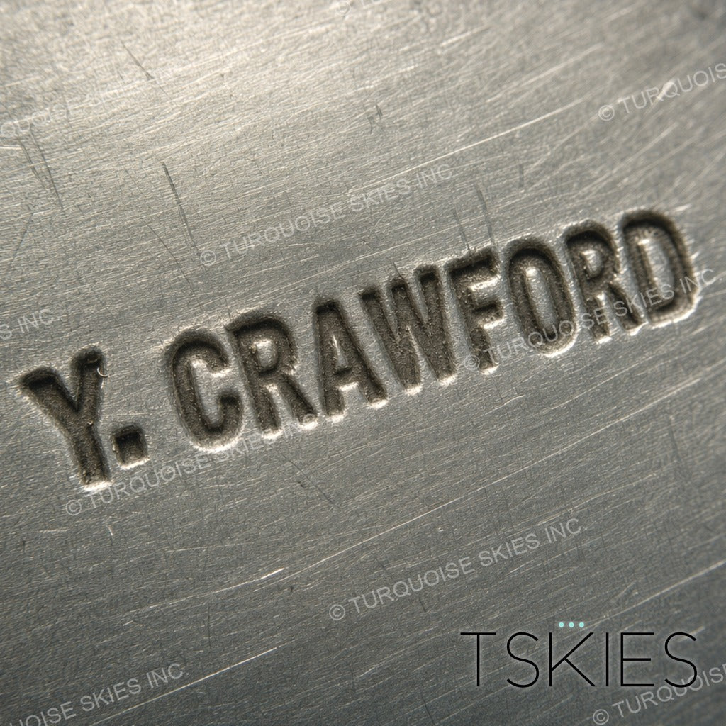 Documented sterling silver hallmark of Yvonne Crawford - Native American maker's mark